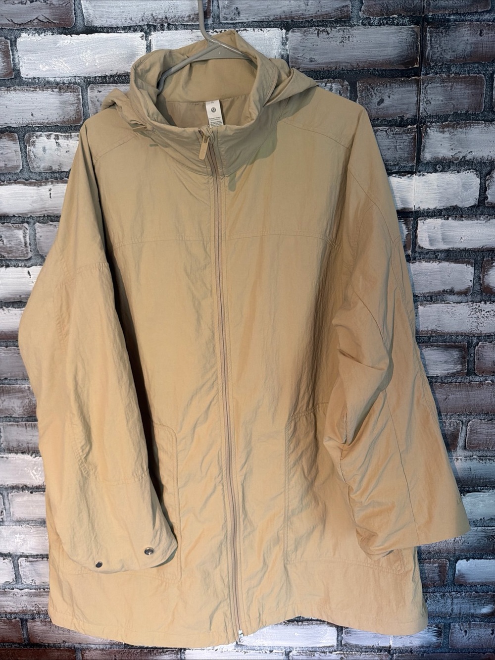Lululemon Tan Hooded Lightweight Utility Parka Jacket Women Size XL